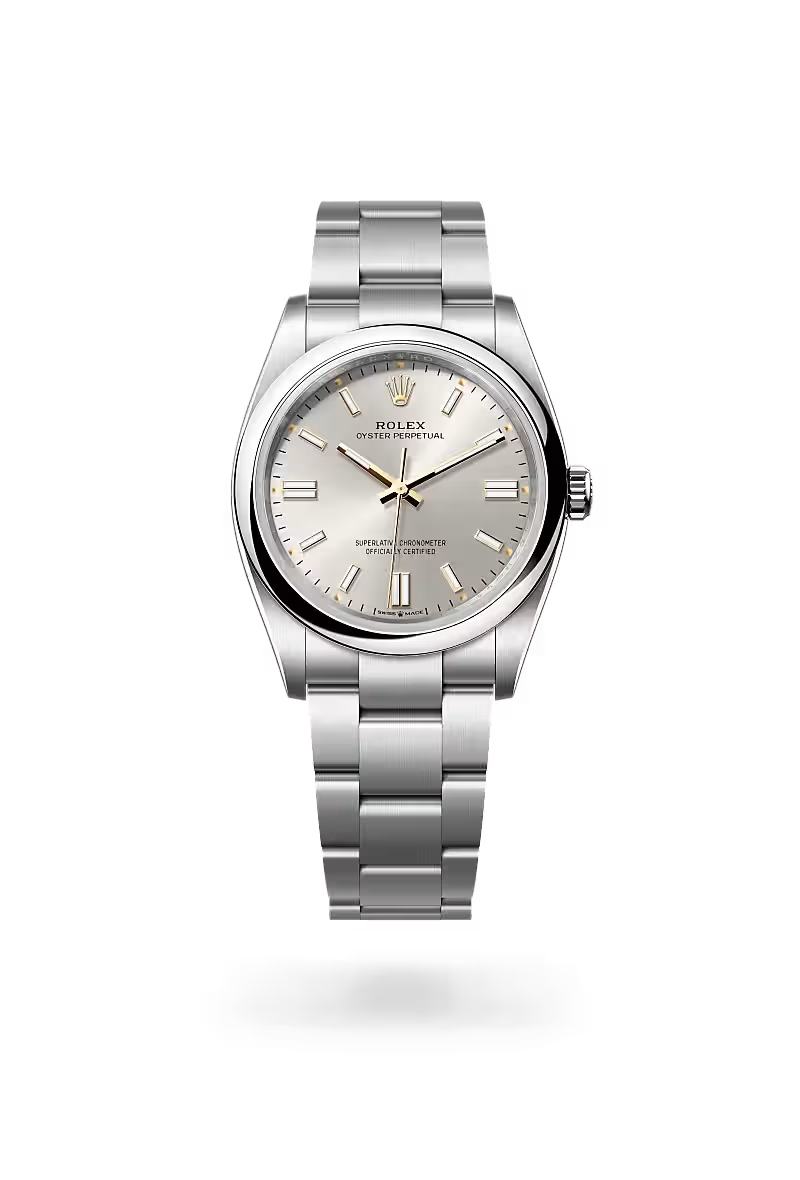 Oyster Perpetual 36 Silver Pearl Stainless Steel Watch