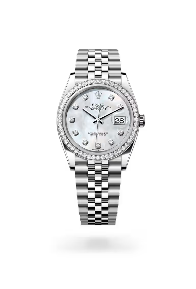 Datejust 36 Mother of Pearl Diamond Bezel Watch