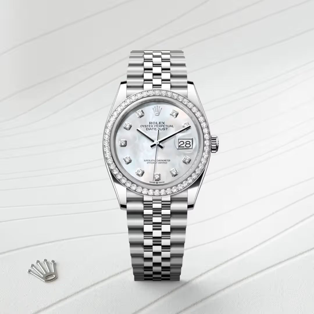 Datejust 36 Mother of Pearl Diamond Bezel Watch