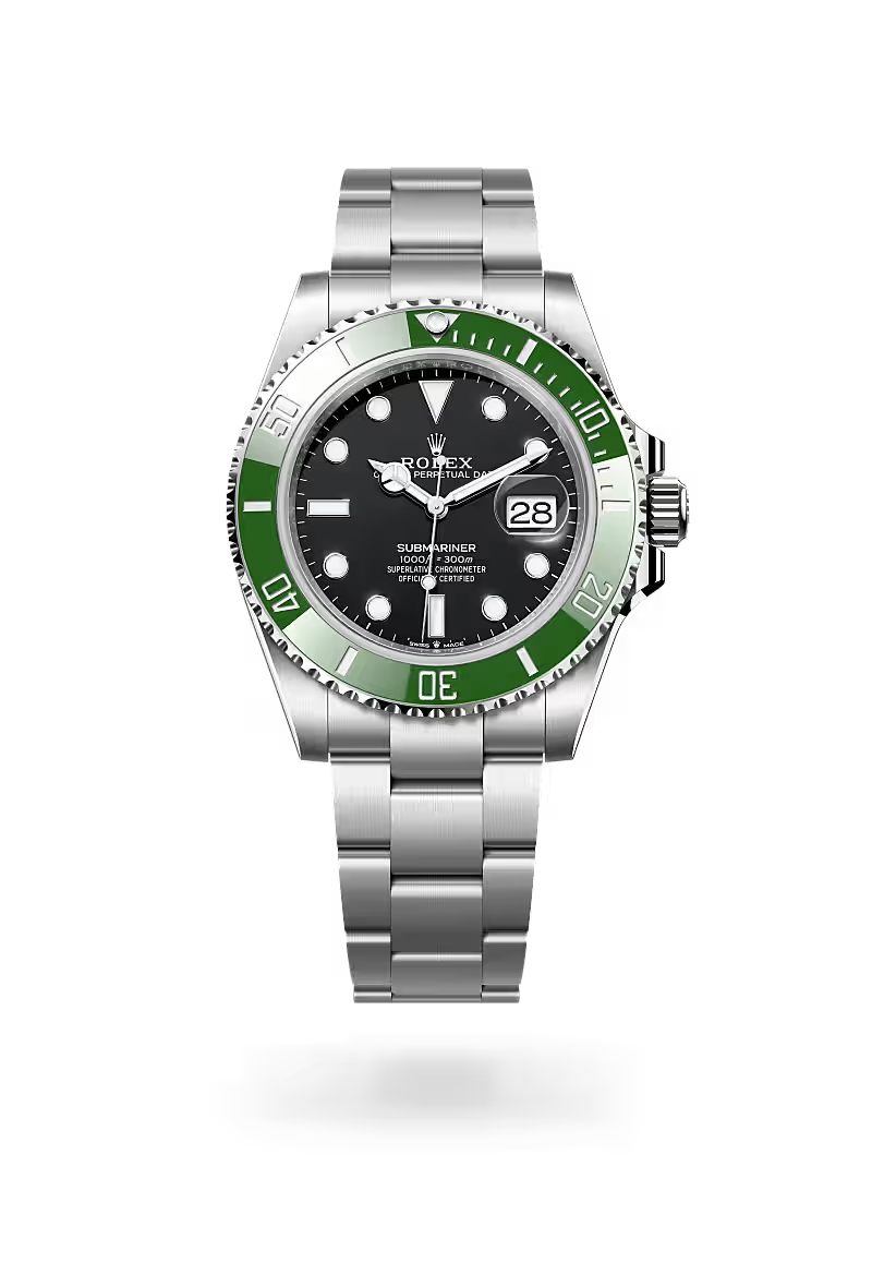 Emerald Bezel Stainless Steel Diver Watch