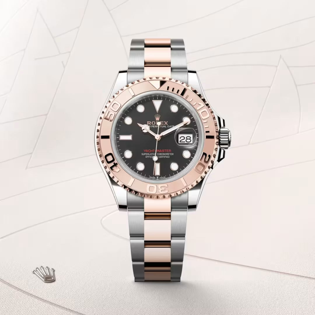 Yacht-Master 40 Everose Rolesor Black Dial Oyster Bracelet