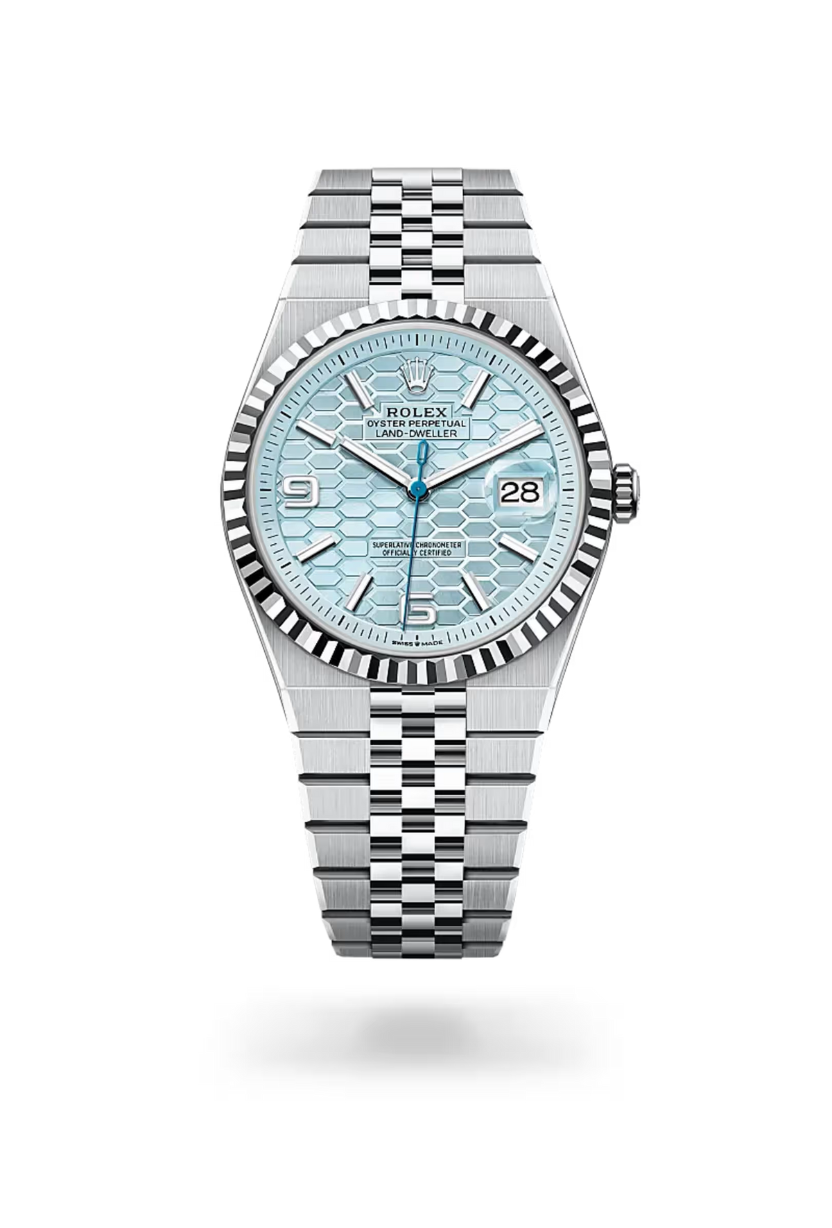 Land-Dweller 40 Light Blue Dial Jubilee Bracelet Luxury Watch
