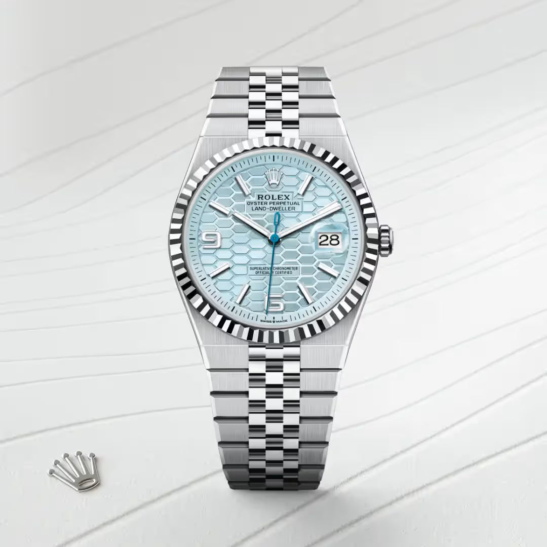Land-Dweller 40 Light Blue Dial Jubilee Bracelet Luxury Watch