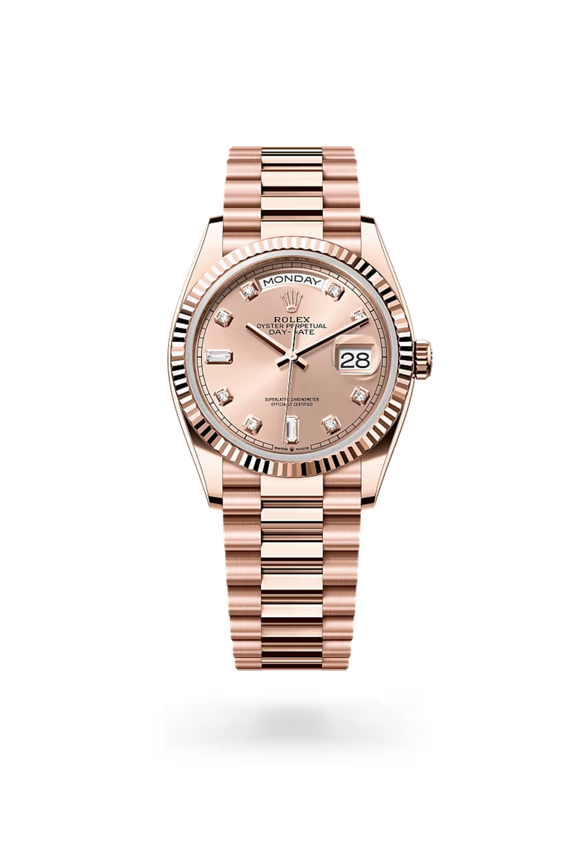 Day-Date 36 Gold Mother of Pearl Diamond Marker Watch
