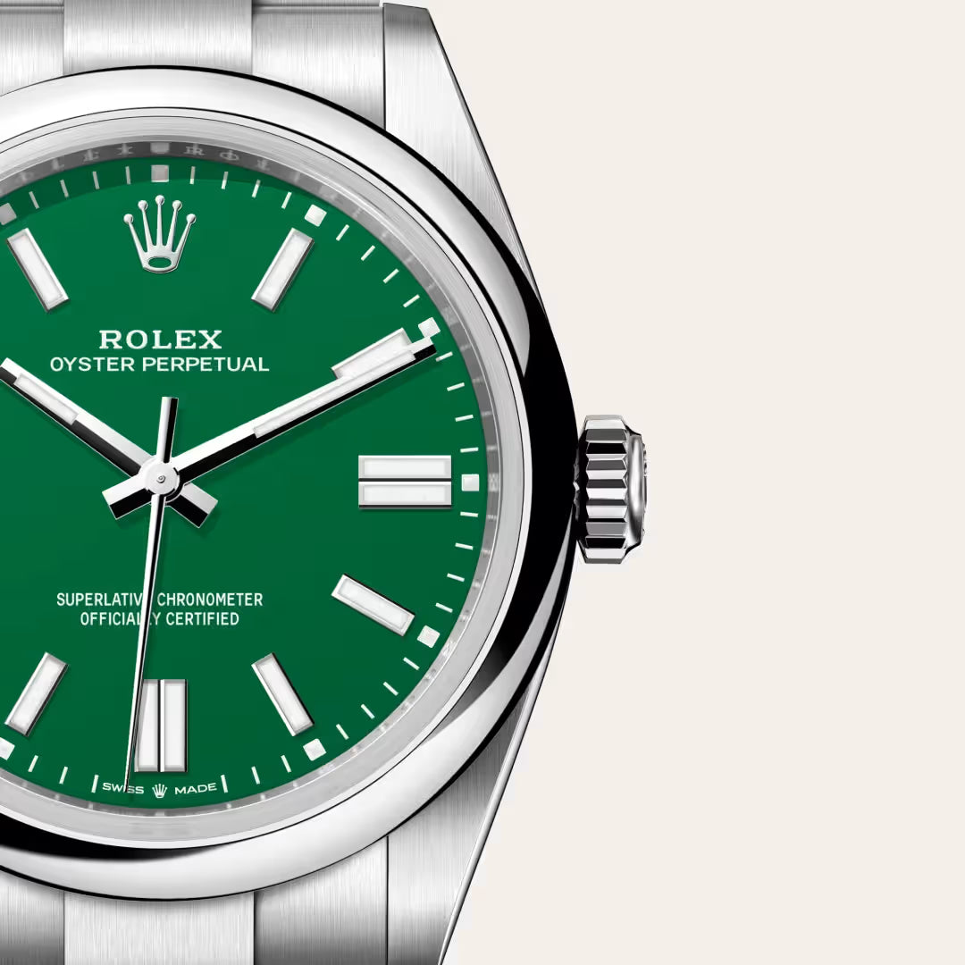 Oyster Perpetual 41 Emerald Green Stainless Steel Watch