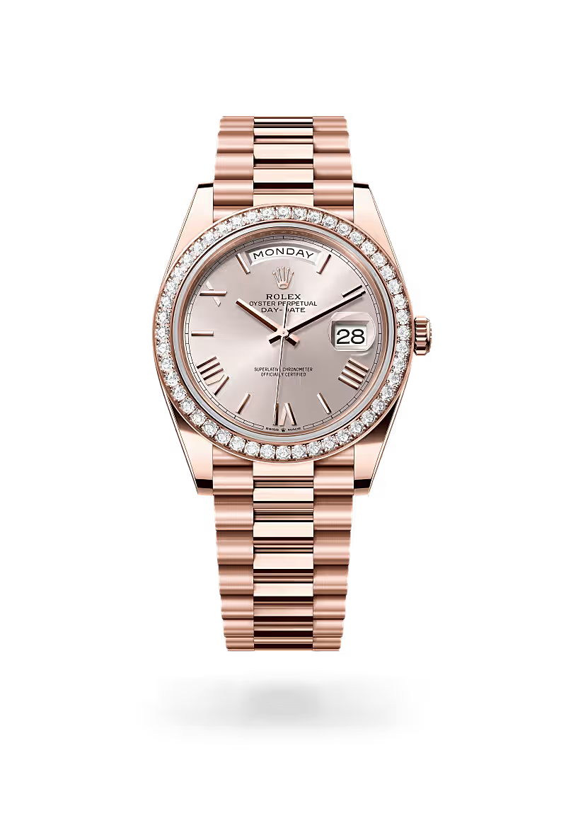 Day-Date 40 Luxury Rose Gold with Diamond Bezel