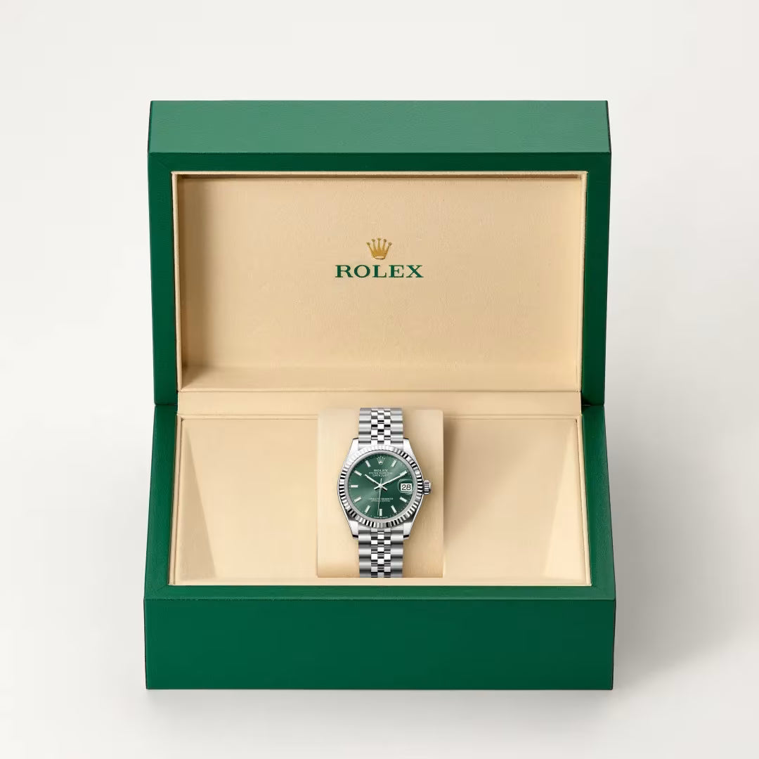 Datejust 31 Green Dial Silver Jubilee Watch