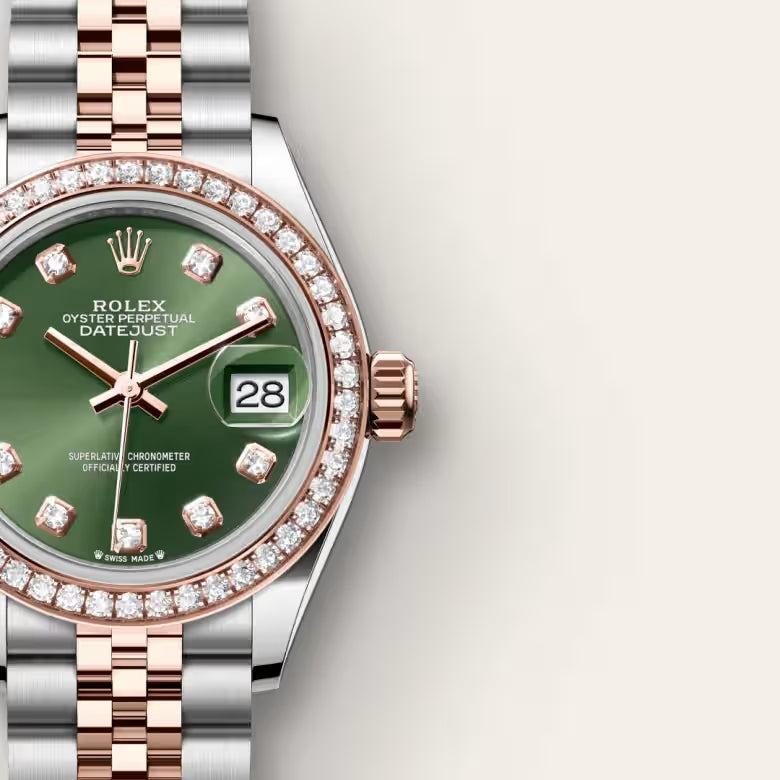 Lady-Datejust Luxury Green Dial Two Tone Women’s Watch