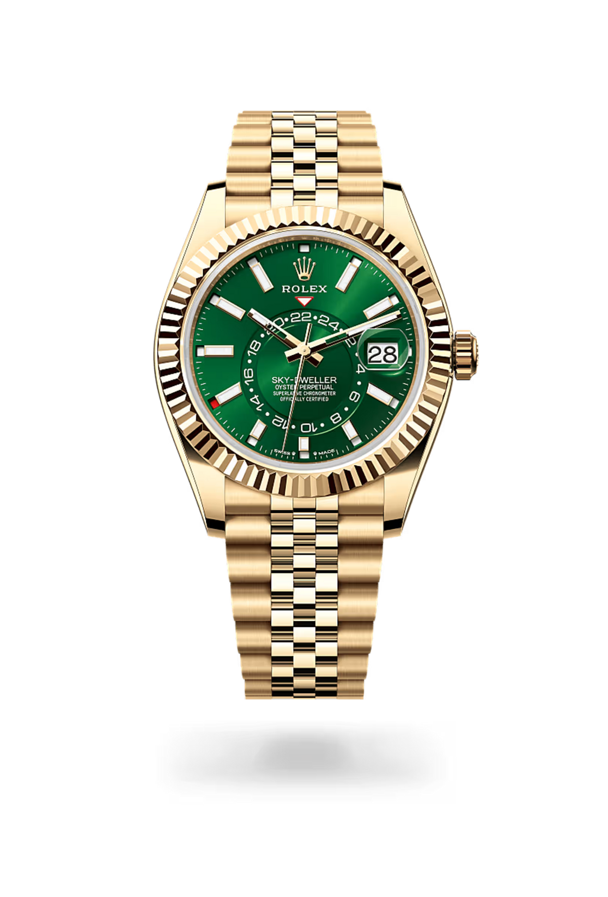 Sky-Dweller Royal Green Dial Gold Watch