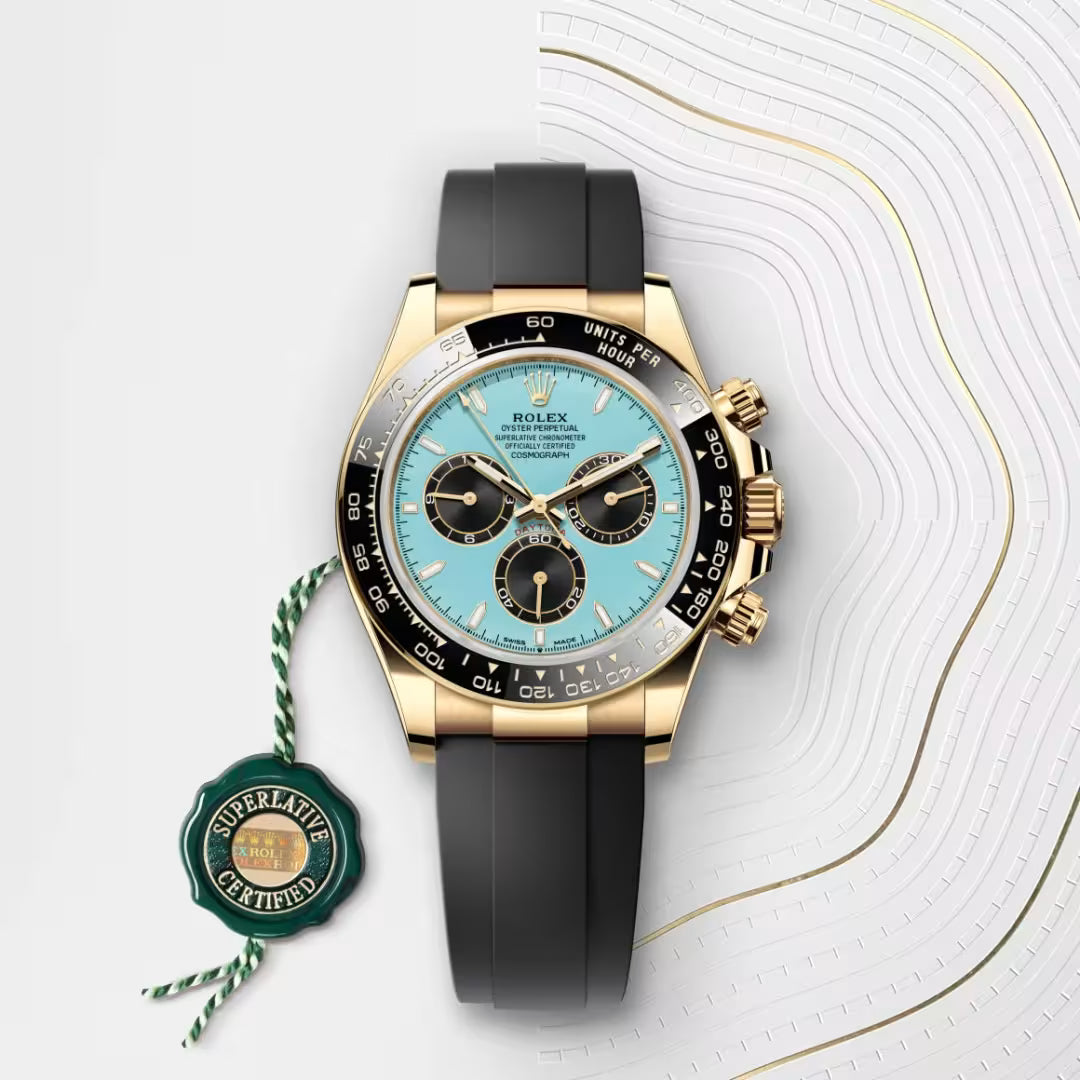Ice Blue Gold Racing Chronograph Watch