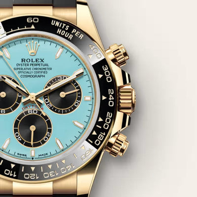 Ice Blue Gold Racing Chronograph Watch