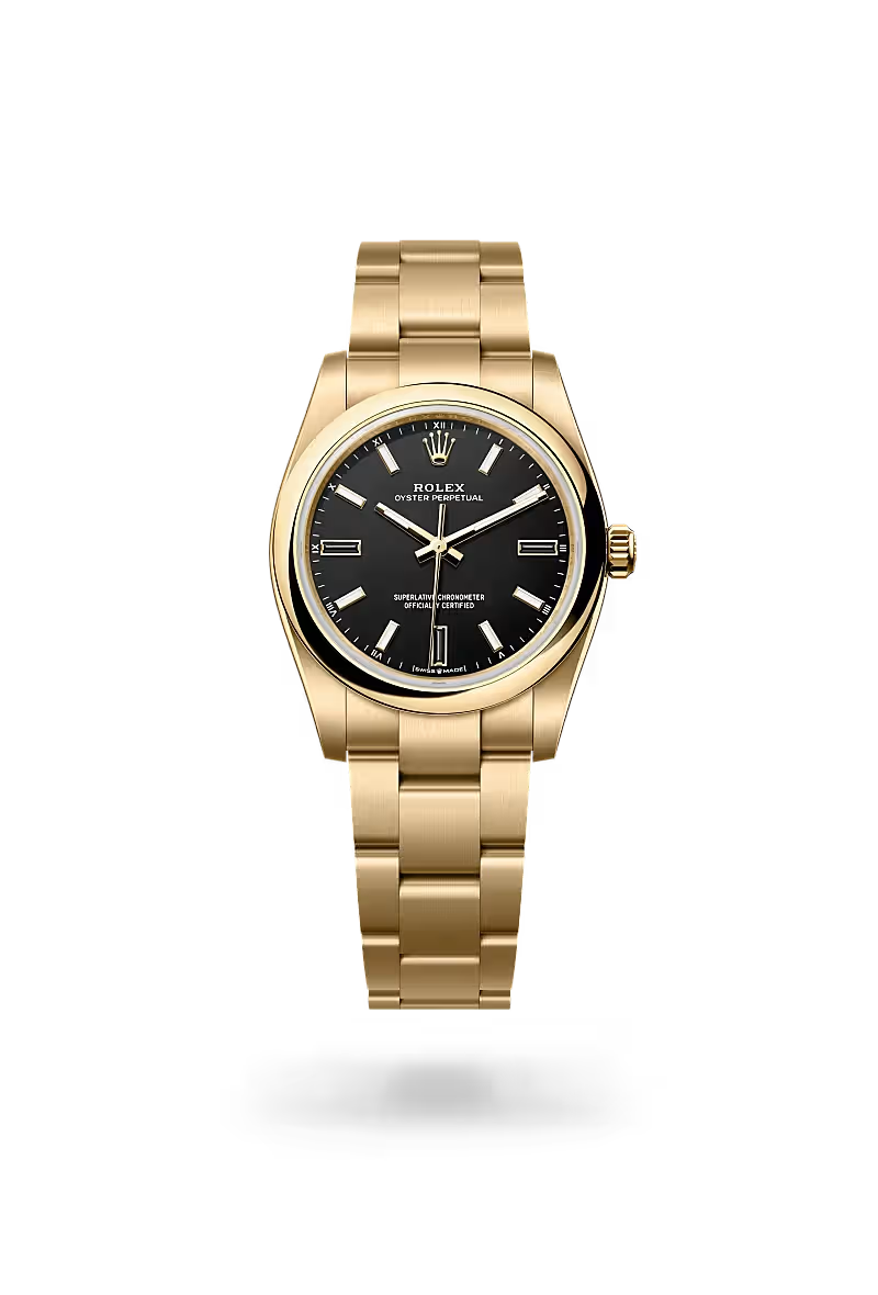 Oyster Perpetual 34 Golden Noir Prestige Watch