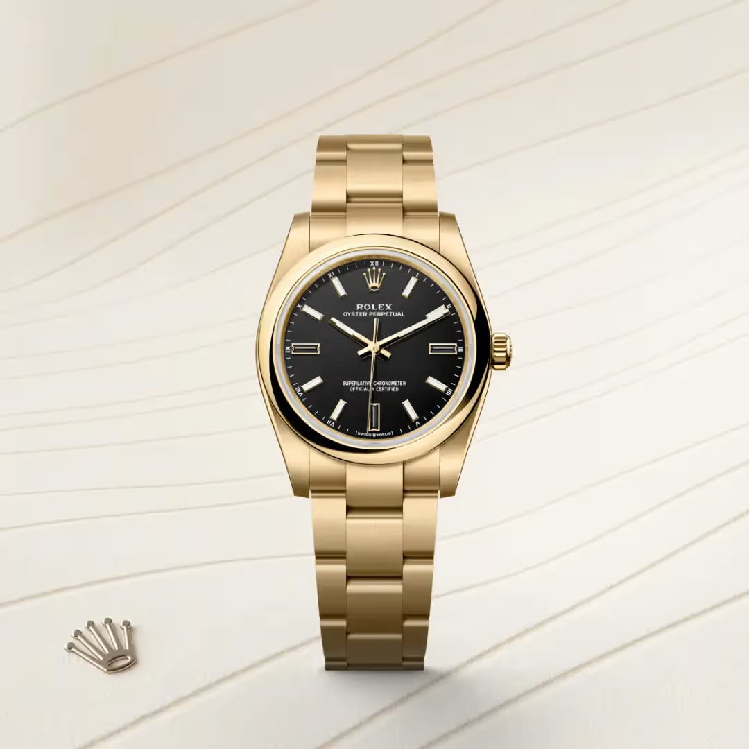 Oyster Perpetual 34 Golden Noir Prestige Watch
