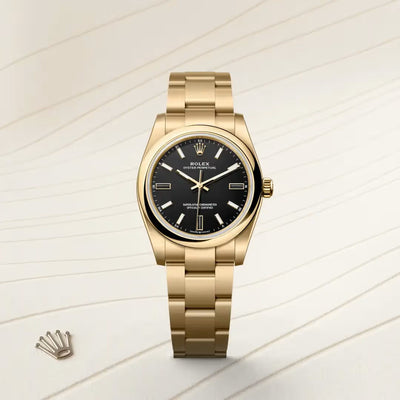 Oyster Perpetual 34 Golden Noir Prestige Watch