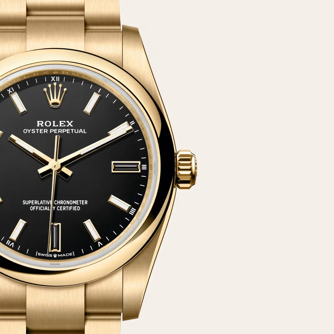 Oyster Perpetual 34 Golden Noir Prestige Watch