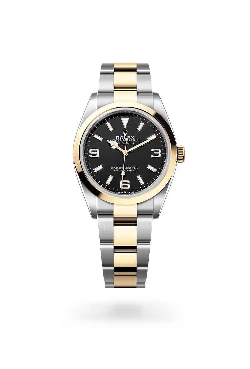 Explorer 36 Yellow Rolesor Black Dial