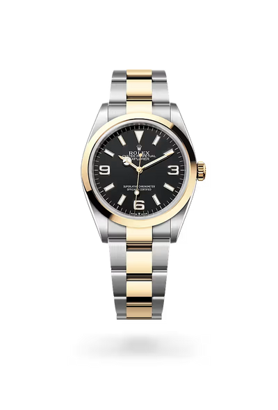 Explorer 36 Yellow Rolesor Black Dial