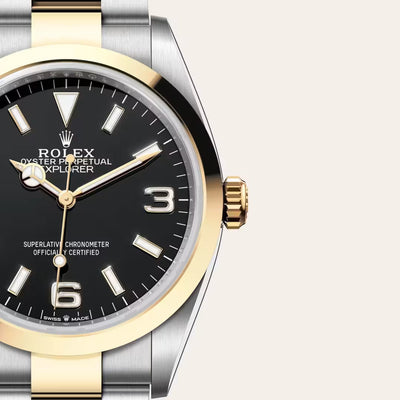 Explorer 36 Yellow Rolesor Black Dial