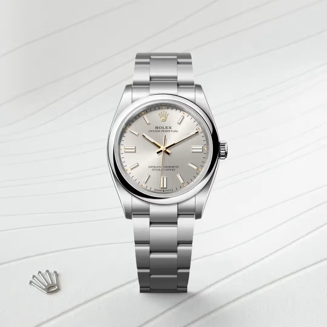 Oyster Perpetual 36 Silver Pearl Stainless Steel Watch