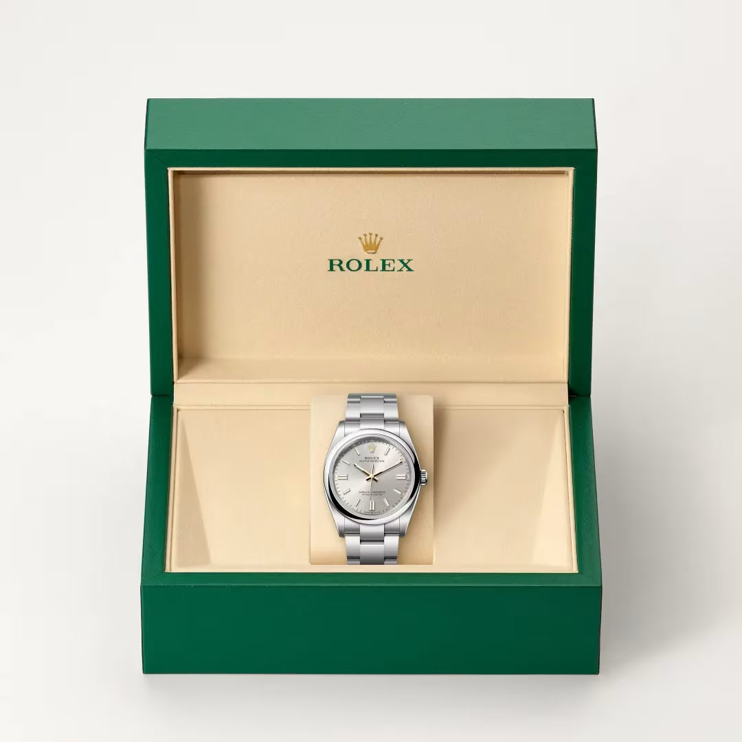 Oyster Perpetual 36 Silver Pearl Stainless Steel Watch