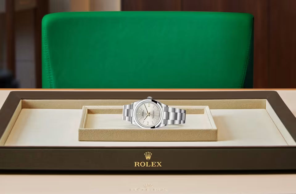 Oyster Perpetual 36 Silver Pearl Stainless Steel Watch