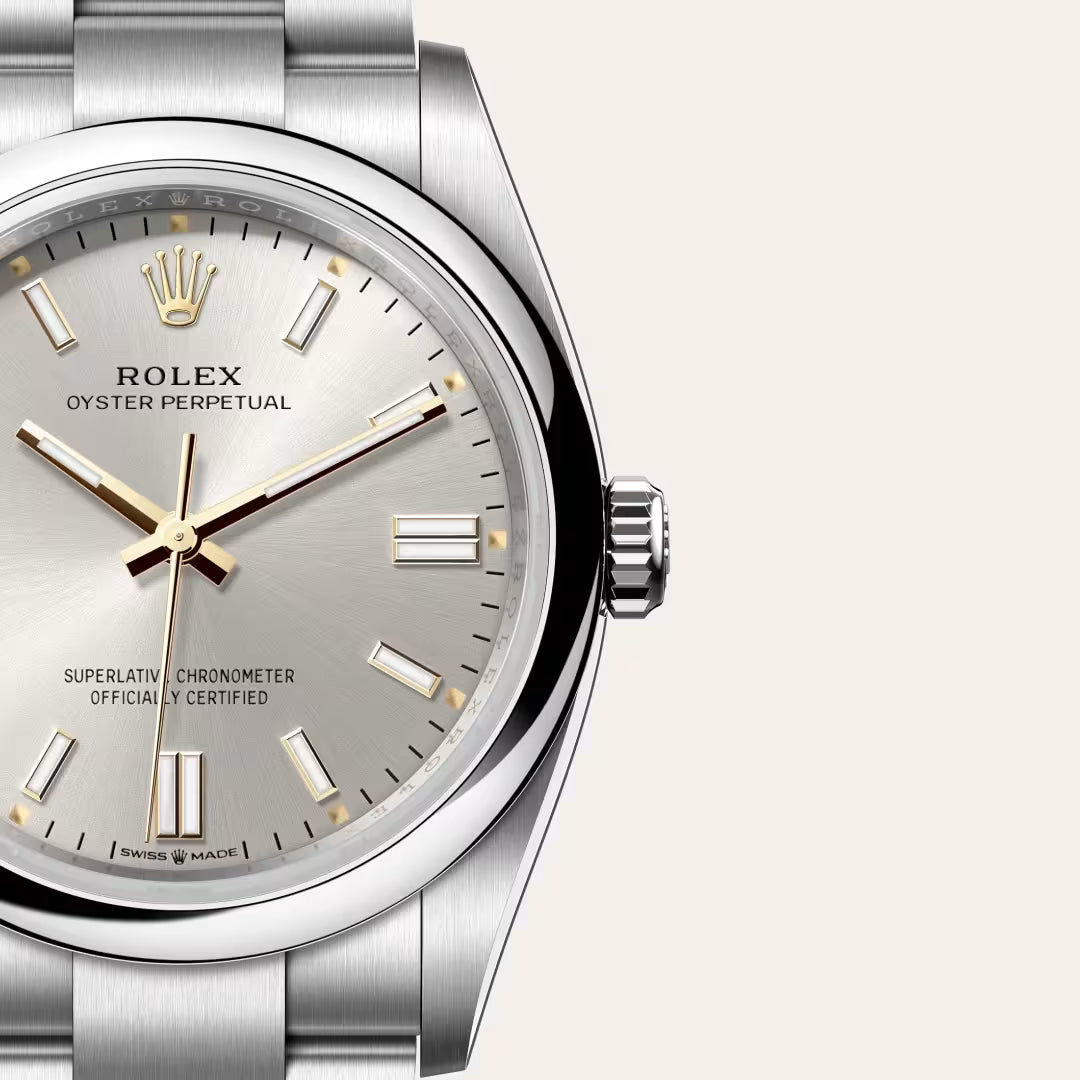 Oyster Perpetual 36 Silver Pearl Stainless Steel Watch