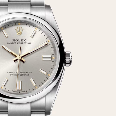 Oyster Perpetual 36 Silver Pearl Stainless Steel Watch