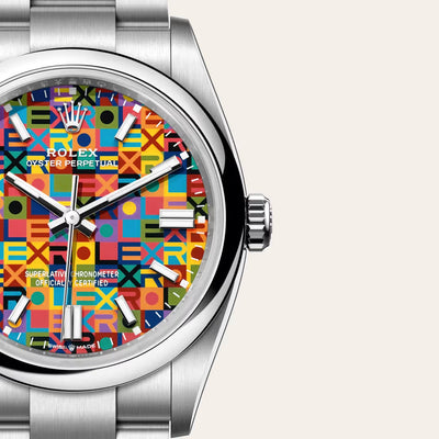 Oyster Perpetual 36 Perpetual Celebration Dial Stainless Steel Watch