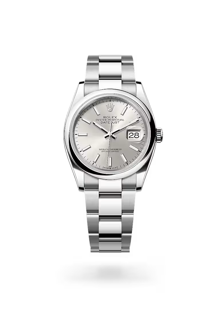 Datejust 36 Silver Dial Smooth Bezel Watch
