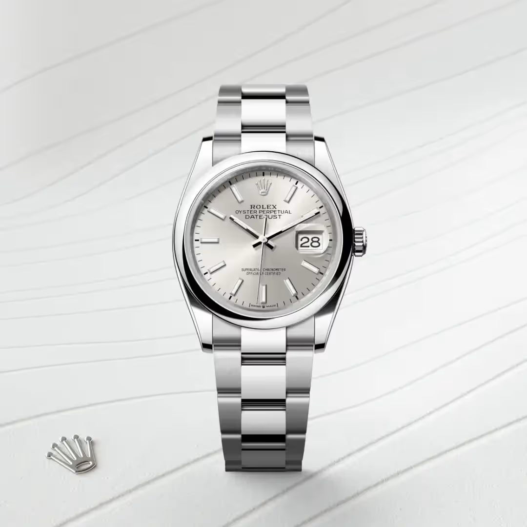 Datejust 36 Silver Dial Smooth Bezel Watch