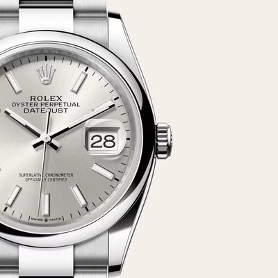 Datejust 36 Silver Dial Smooth Bezel Watch