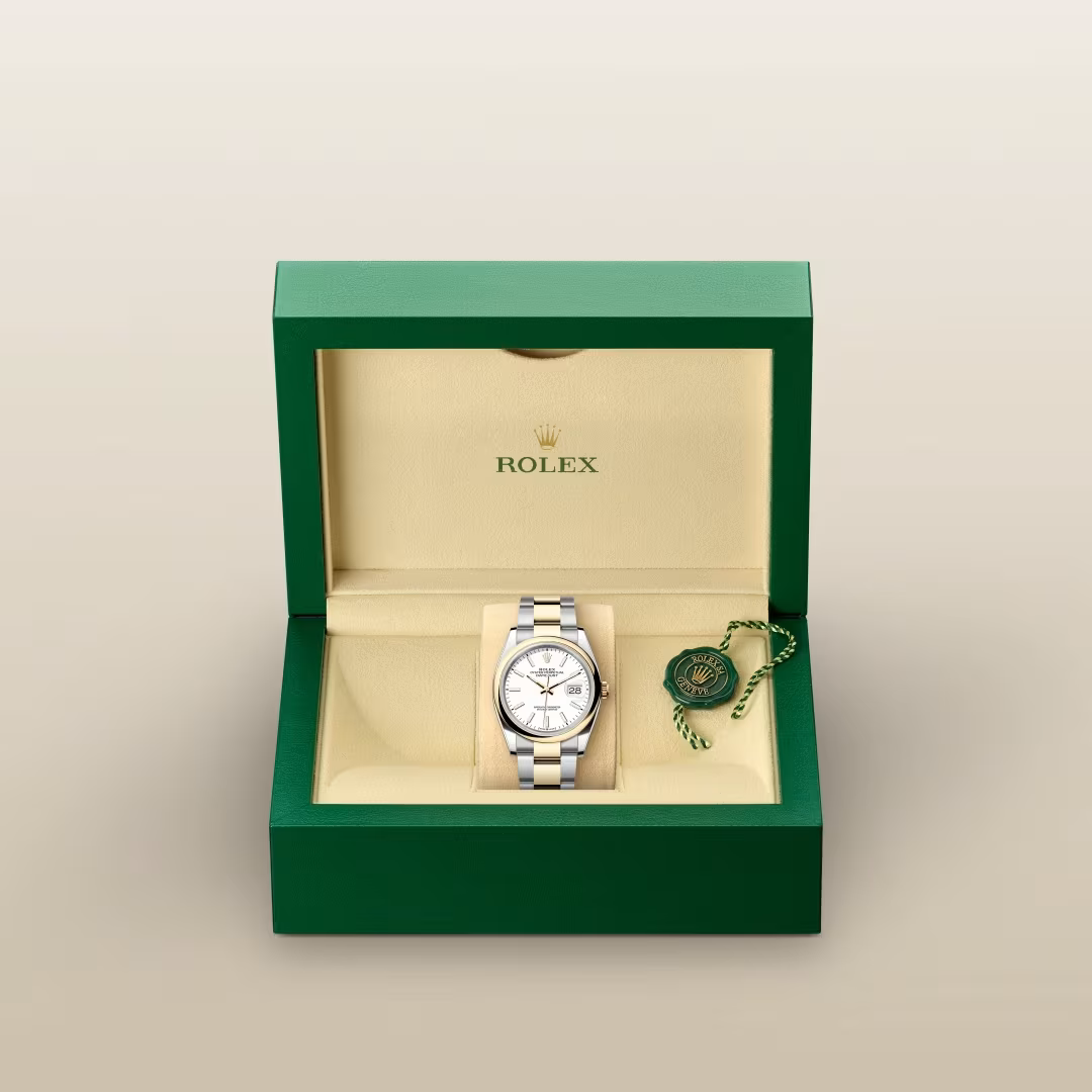 Datejust 36 White Dial Gold & Silver Two-Tone Luxury Watch