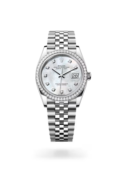 Datejust 36 Mother of Pearl Diamond Bezel Watch