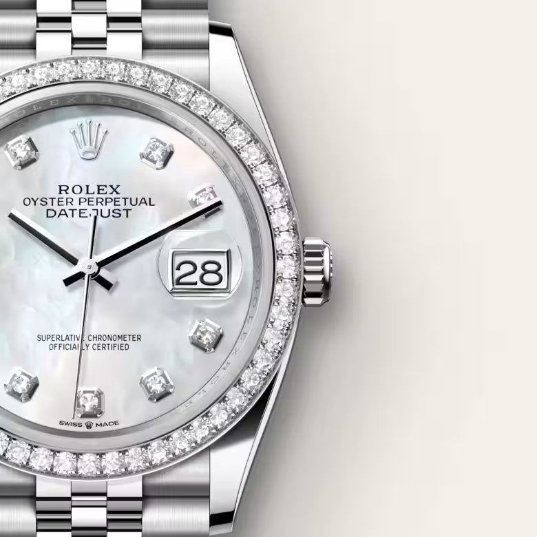 Datejust 36 Mother of Pearl Diamond Bezel Watch