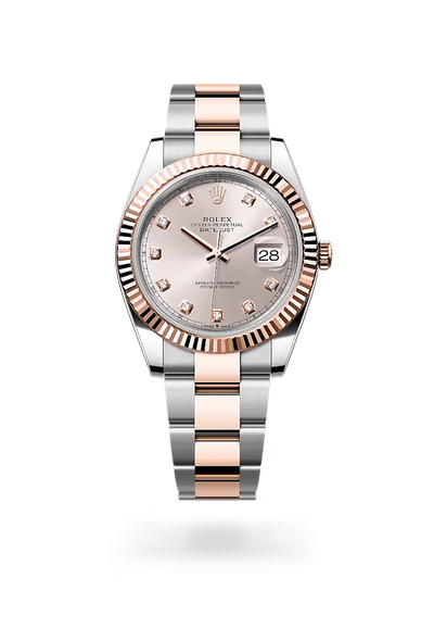 Datejust 41 Rose Gold Diamond Dial Two-Tone Watch