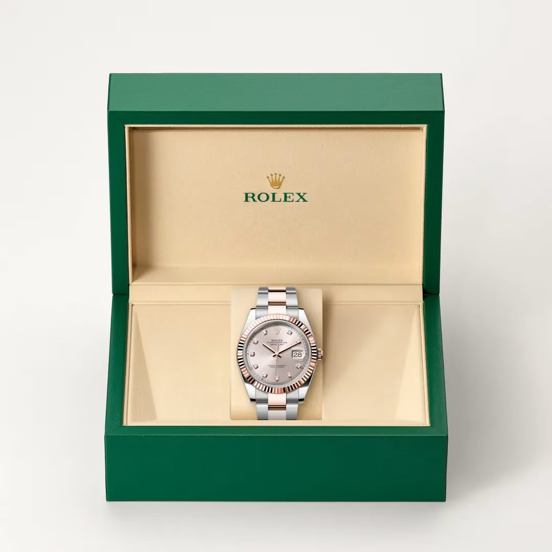 Datejust 41 Rose Gold Diamond Dial Two-Tone Watch
