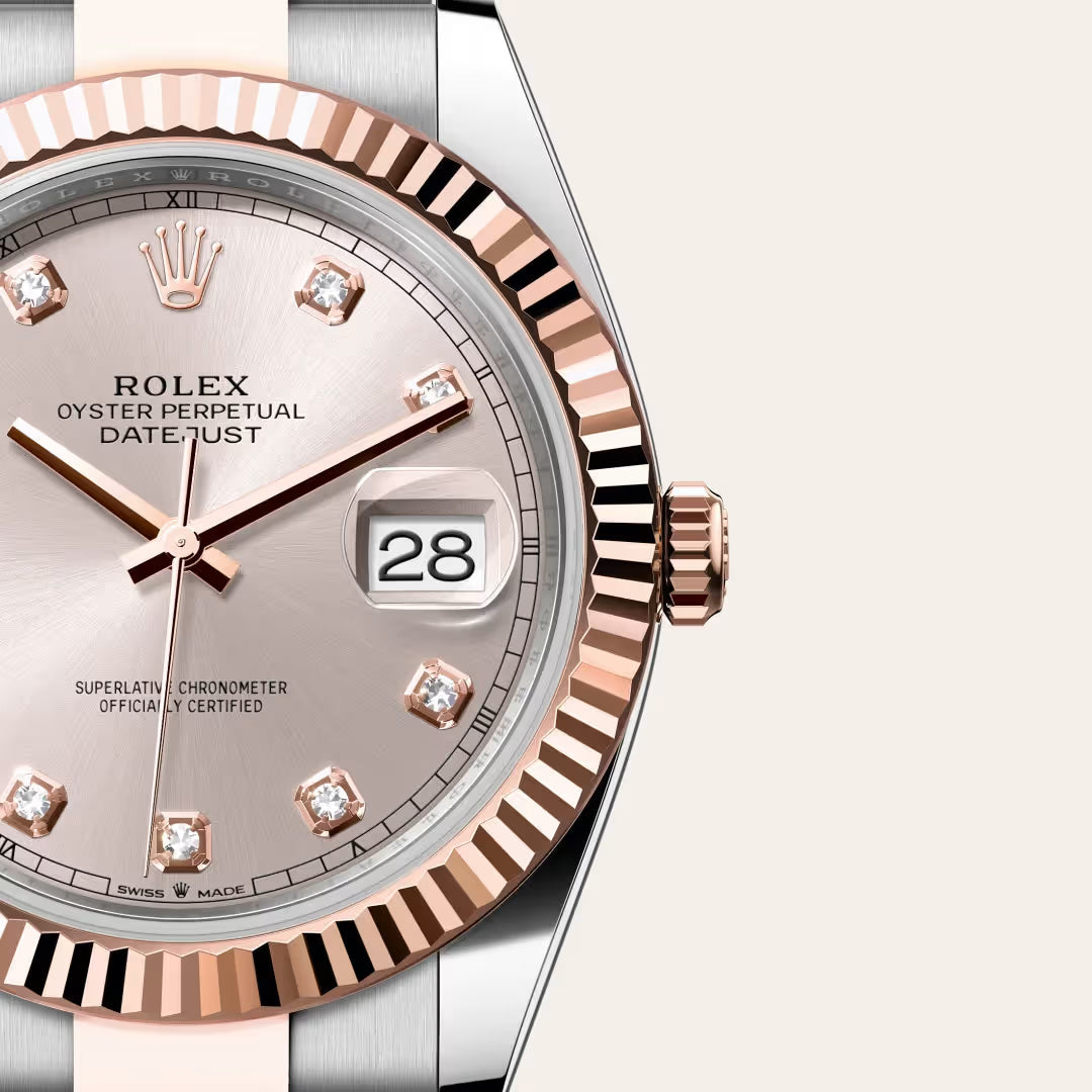Datejust 41 Rose Gold Diamond Dial Two-Tone Watch