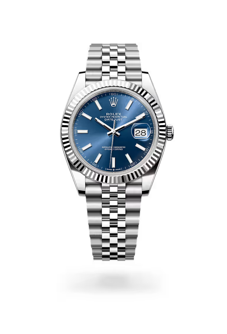 Datejust 41 Blue Dial Stainless Steel Jubilee Bracelet Luxury Watch