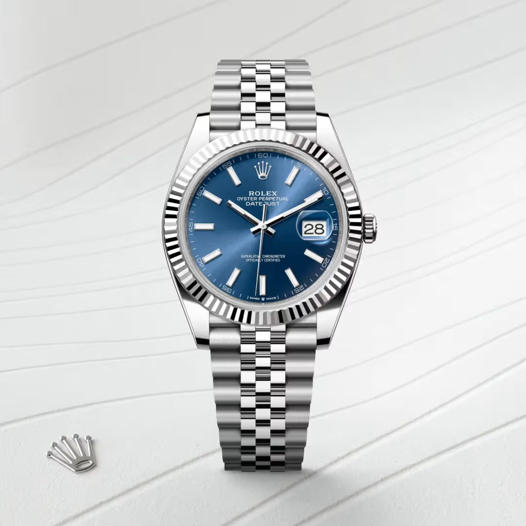 Datejust 41 Blue Dial Stainless Steel Jubilee Bracelet Luxury Watch