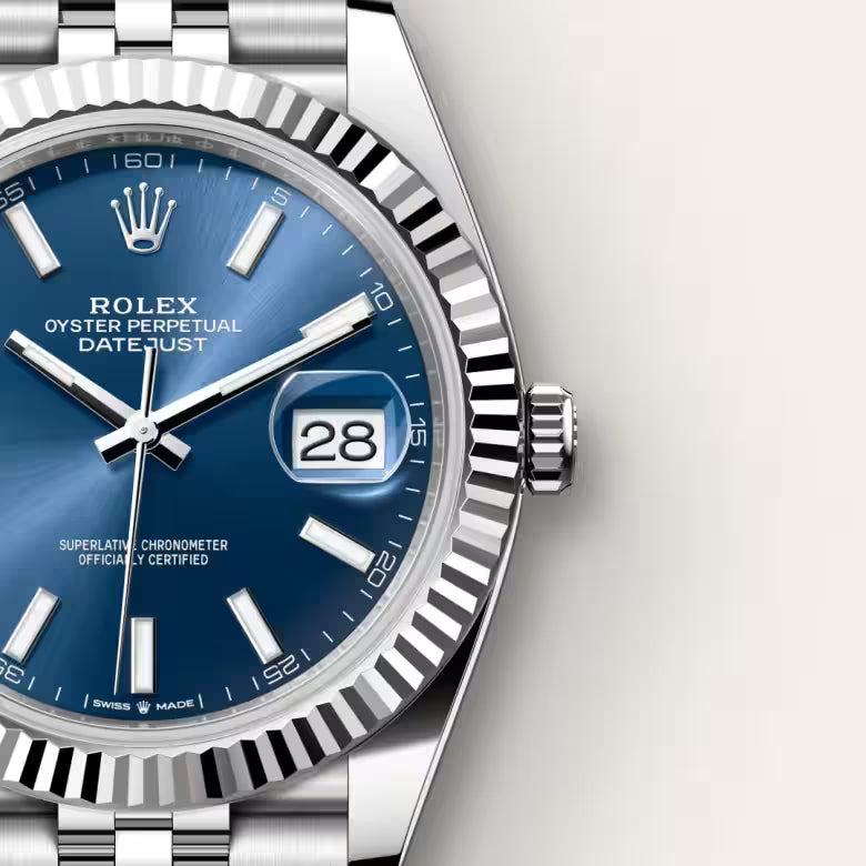 Datejust 41 Blue Dial Stainless Steel Jubilee Bracelet Luxury Watch