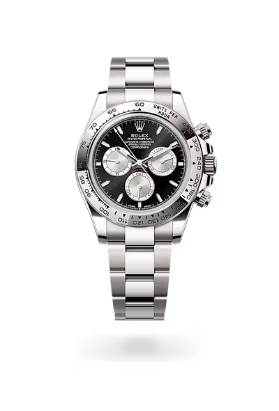 Black Steel Panda Chronograph Watch