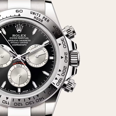 Black Steel Panda Chronograph Watch