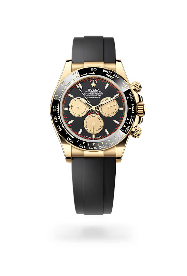 Gold Black Racing Chronograph Watch