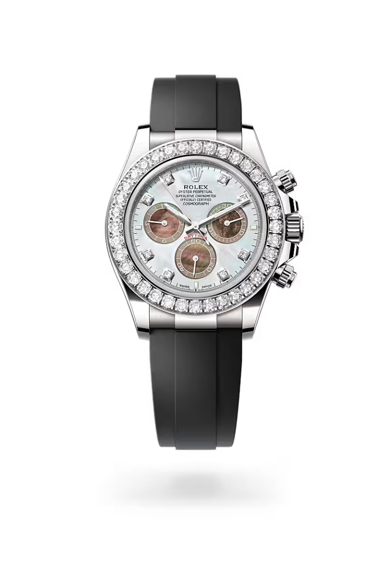Diamond White Pearl Chronograph Watch