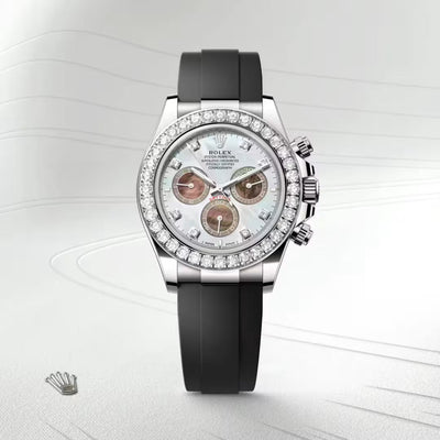 Diamond White Pearl Chronograph Watch