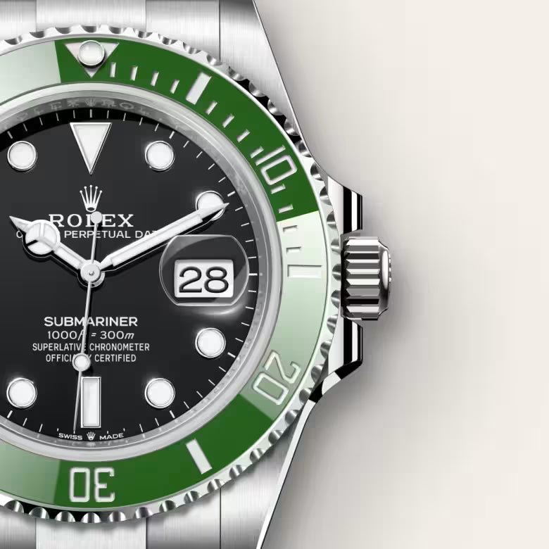 Emerald Bezel Stainless Steel Diver Watch