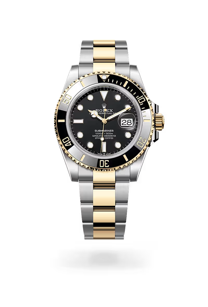 Prestige Black Dial Two-Tone Watch