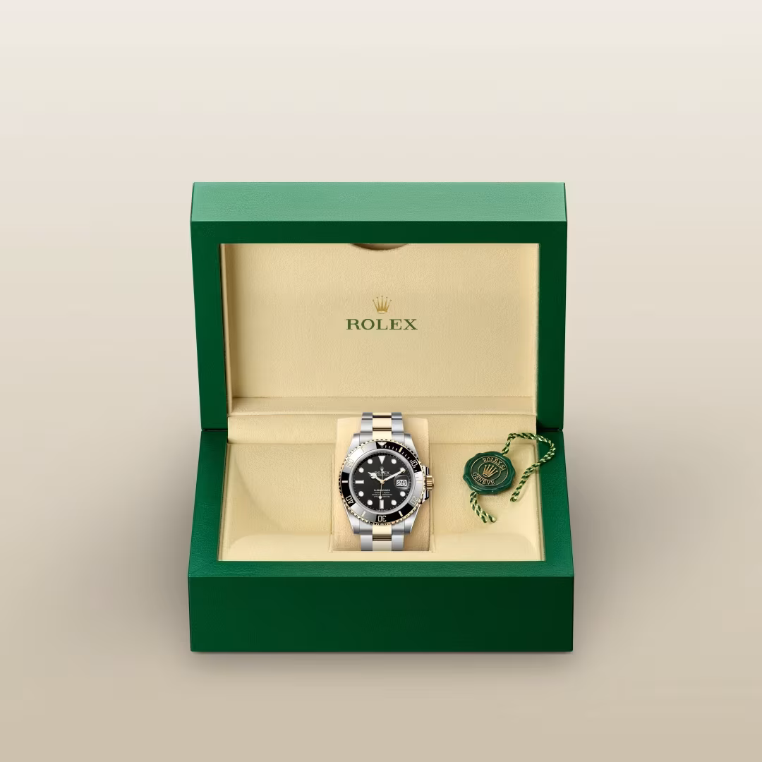 Prestige Black Dial Two-Tone Watch
