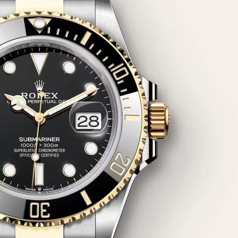 Prestige Black Dial Two-Tone Watch