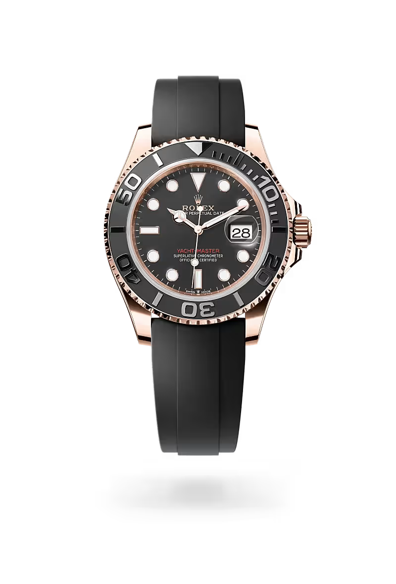 Yacht-Master 40 Everose Gold Black Dial Oysterflex Strap
